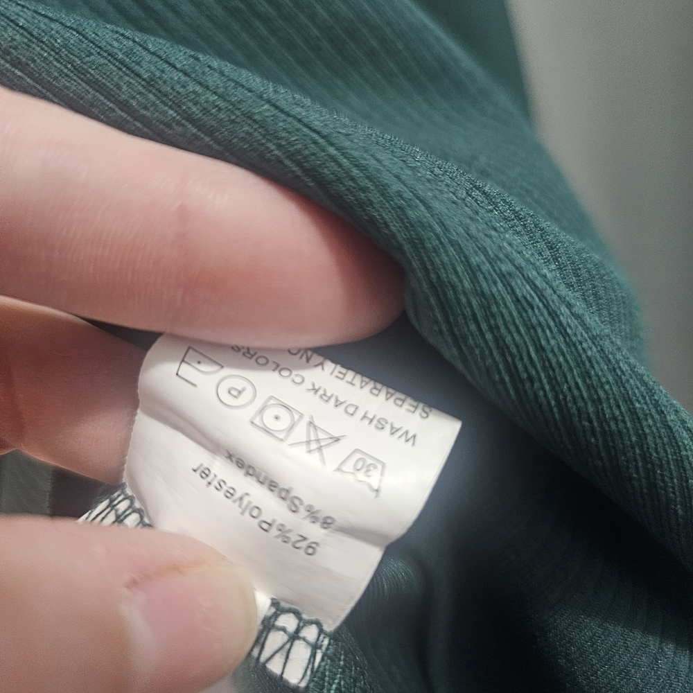 Womens's Green Half-Zip Sweater - Picture 3 of 5